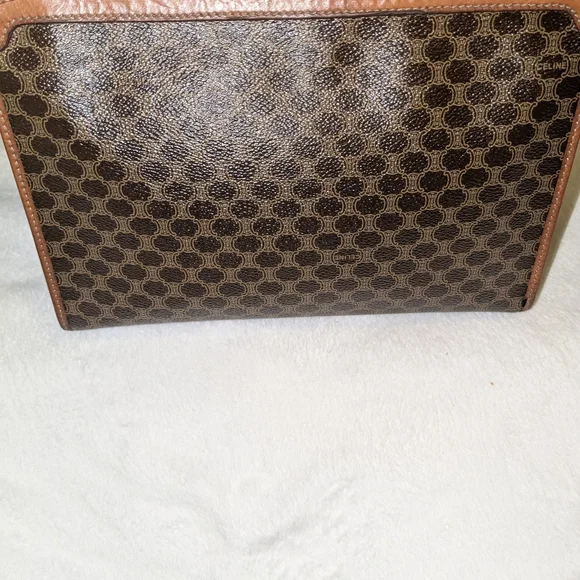 VINTAGE CELINE MACADAM CLUTCH EUC - Picture 3 of 11